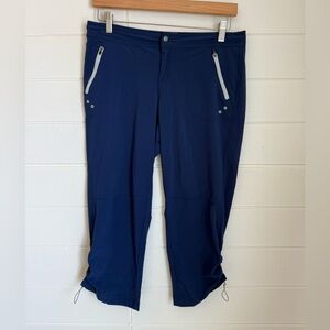Title Nine Nimblene Rogue Blue Crop Cinch Hiking Capris